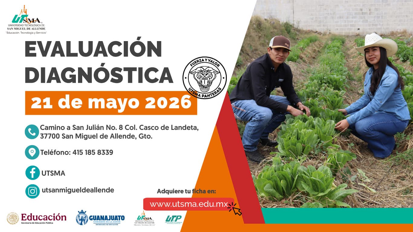 2da Convocatoria Proceso de Ingreso 2026 Universidad Tecnológica de San Miguel de Allende (UTSMA) 